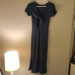 FRONT TIE MAXI DRESS